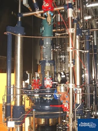 18.49 gallon R & M Italia reactor train, 70 liter, glass lined, removable dish top, dish bottom, 150 psi - Image 6