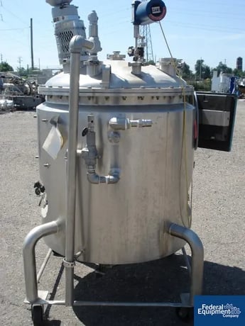 132.08 gallon DCI, 500 liter reactor, 316L Stainless Steel, 36" dia x 32" straight side, 30/115 psi - Image 3