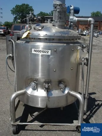 132.08 gallon DCI, 500 liter reactor, 316L Stainless Steel, 36" dia x 32" straight side, 30/115 psi - Image 4