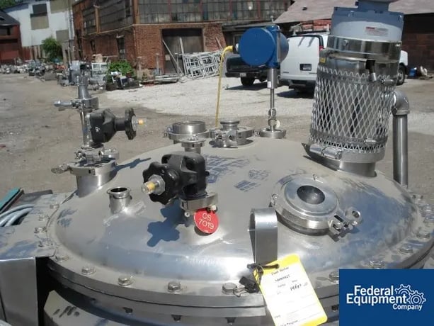 132.08 gallon DCI, 500 liter reactor, 316L Stainless Steel, 36" dia x 32" straight side, 30/115 psi - Image 6