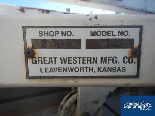 34" x 34" Great Western #711, sifter, 4-deck, on base w/1.5 HP, 230/460 V. motor, serial #2303, #40871 - Image 7