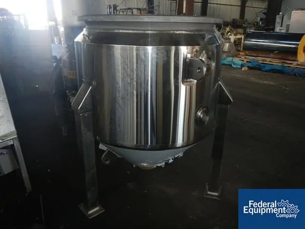 200 gallon Pfaudler reactor body, RX series, 39" dia.x33" straight side x 14" D cone bttm, 100 psi & FV @ - Image 2