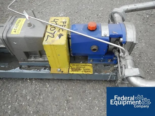 Lobeflo rotary lobe pump, Stainless Steel const., 2" inlet/outlet on base, 1 HP motor, #42072 - Image 5
