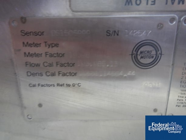 Micro Motion #DS-1509999, flow meter, Stainless Steel construction with transmitter, #42033 (7 available) - Image 4