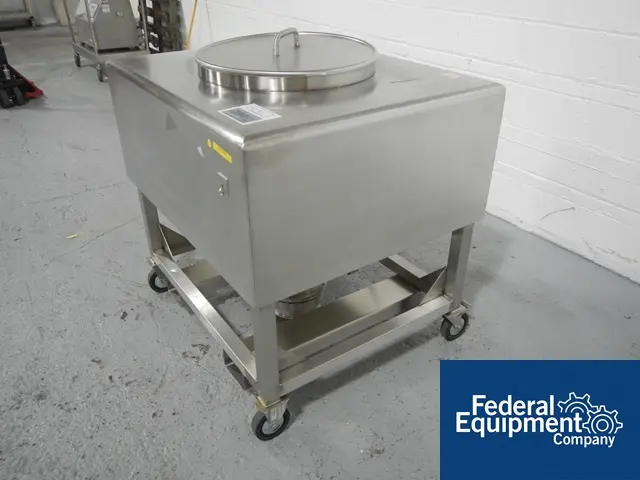 19 cu.ft., Tote Systems, Stainless Steel bin, 35" x42" x18" straight side x 14" cone bottom, 22" top port, 8" - Image 3
