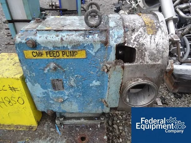 310 GPM, Waukesha #200, Stainless Steel rotary lobe pump, 4" in/outlet, on base, 20 HP, 230/460 V., #44850 - Image 6