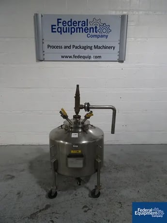 40 gallon Stainless Metals, Stainless Steel receiver, 30" dia.x 12" str.side, dish top/bottom, 10 psi & FV @ - Image 1