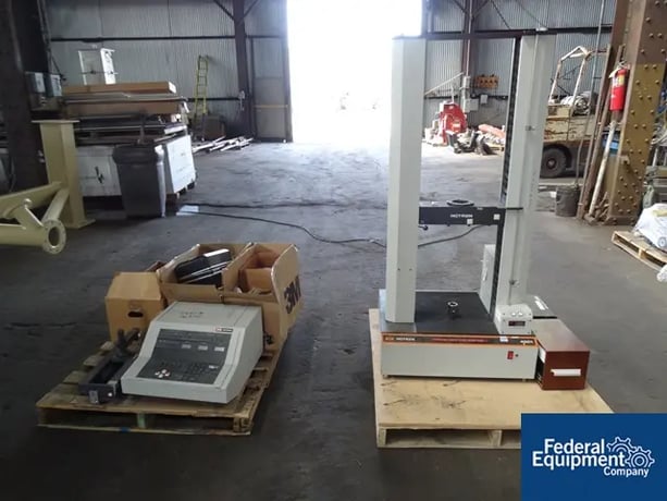 Instron #4201 Series IX, compression & force tester, 10 newton +/-100 newton & 1 Kn load cells, 2-sets - Image 1