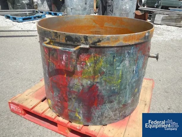 125 gallon 36 diameter x 29" straight side, Carbon Steel Mix Tank, open top, flat bottom, #46652 - Image 2
