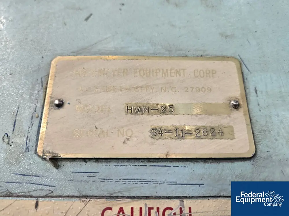 Hockmeyer #HVM-25, bow tie mixer, 25 HP, 3.5" dia.Carbon Steel shaft w/CS blade, 230/460 V. explosion proof - Image 2