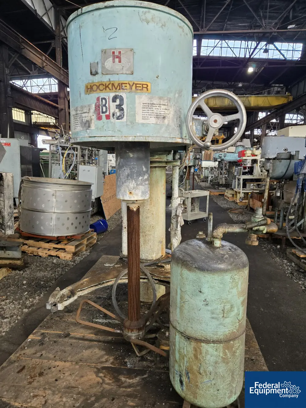 Hockmeyer #HVM-25, bow tie mixer, 25 HP, 3.5" dia.Carbon Steel shaft w/CS blade, 230/460 V. explosion proof - Image 3