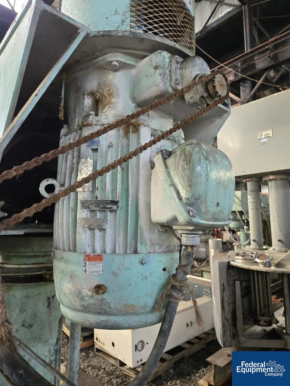 Hockmeyer #HVM-25, bow tie mixer, 25 HP, 3.5" dia.Carbon Steel shaft w/CS blade, 230/460 V. explosion proof - Image 6