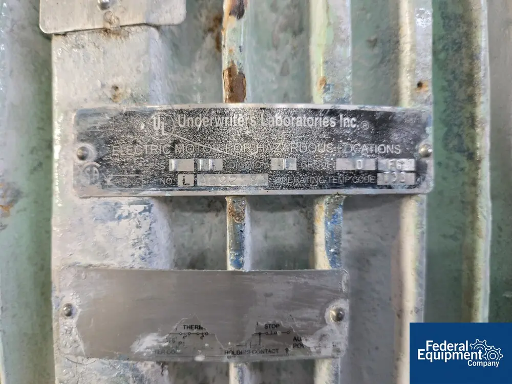 Hockmeyer #HVM-25, bow tie mixer, 25 HP, 3.5" dia.Carbon Steel shaft w/CS blade, 230/460 V. explosion proof - Image 8