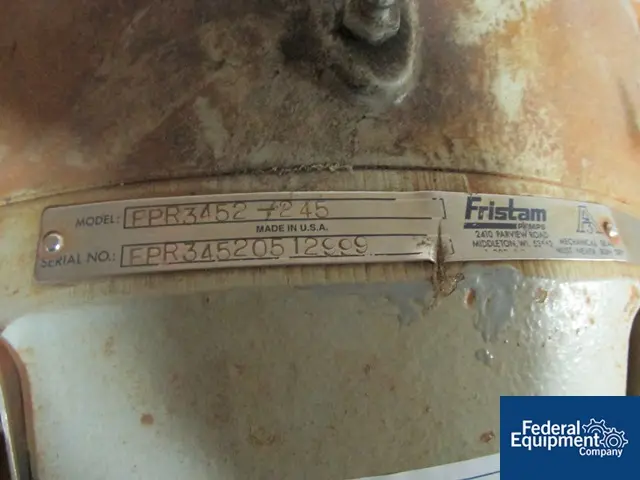 600 GPM @ 100' TDH, Fristam #FPR3452-245, Stainless Steel, 3" x 2", tri-clamp connect, 40 HP, 460 V., serial - Image 5
