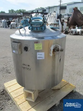 100 gallon Pfaudler, 316 Stainless Steel, 32" dia.x 25" str.side, dish top/bttm, 50 psi & FV @ 350&deg;F int - Image 3