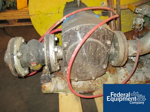 Lobeflo #SR/5/116/LS/3A, Stainless Steel Rotary Lobe Pump, 2" inlet & outlet, on base, 25 HP, serial #21215B - Image 3