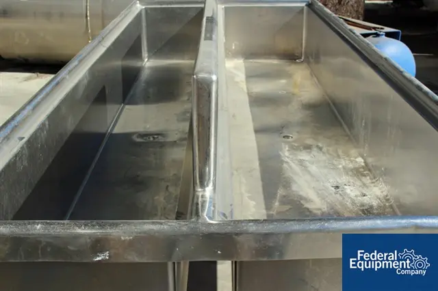 Stainless Steel Wash Tank, 128" L x 54" W tanks, dual tanks, on legs, #47467 - Image 2