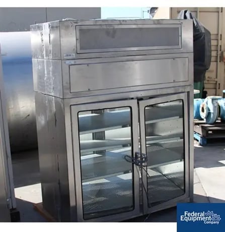 Laminair, 48" flow drying oven, Stainless Steel, (4) 48" W x 24" D perforated trays, pass-thru w/doors on - Image 1