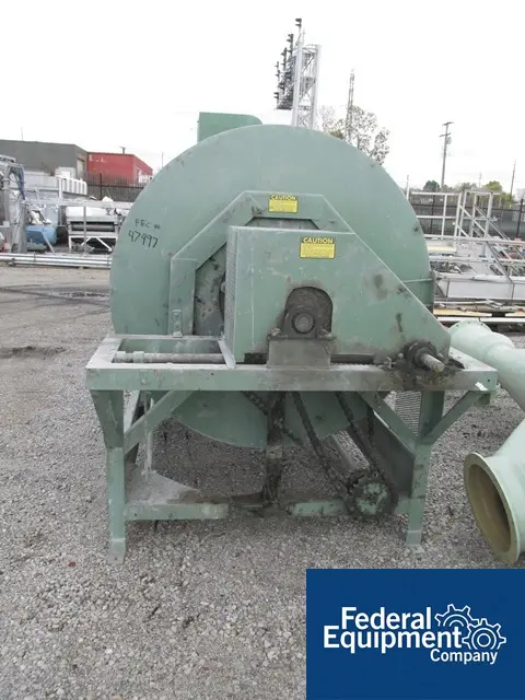 67 cu.ft. Burton #C20-20, Carbon Steel, 60" dia.drum w/6" feed/discharge screw, 7 HP, 230/460 V.motor drive - Image 2