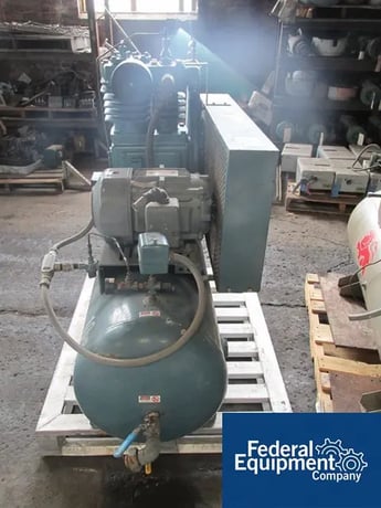 10 HP Curtis #LV9711-A3, air cooled, mounted on 80 gallon Carbon Steel air tank, 460 V., 3 phase, 1998 - Image 4
