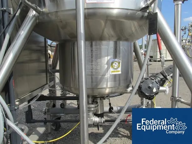 47.55 gallon DCI, 316 Stainless Steel, 180 liter reactor, 30" dia.x 8" str.side, 50 psi, jacketed 170 psi - Image 7