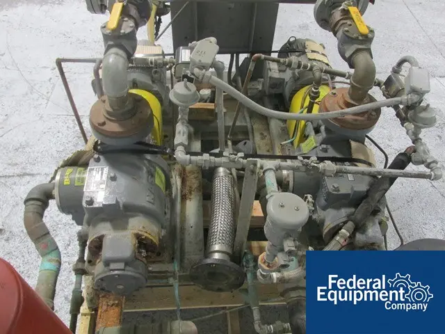 200 CFM, Nash Vacuum System, (2) #SC2/7 pumps, Carbon Steel, 200 cfm each, 10 HP, 230/460 V., silencers - Image 4