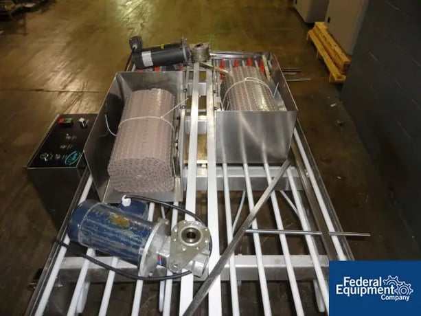 30" x 64" NJM / CLI #TACO-5014, Biflow conveyor, individual .5 HP DC conv.drives, 15" W slat conveyors, 2003 - Image 4