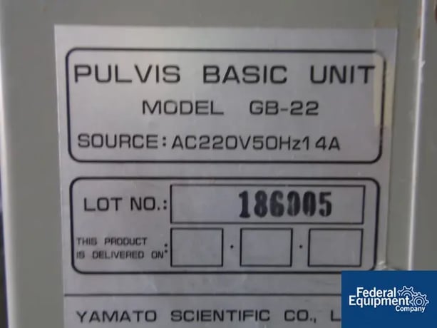 Yamato Pulvis #GB22, Spray Dryer, to 300g capacity, 40&deg;-200&deg;C temp range, elec.heated, glass chambers, 220 - Image 8