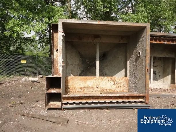 110" x 180" Weir Carbon Steel style float sink tank, 110" x 100" x 72" x 65" cone bottom chamber, on legs - Image 2