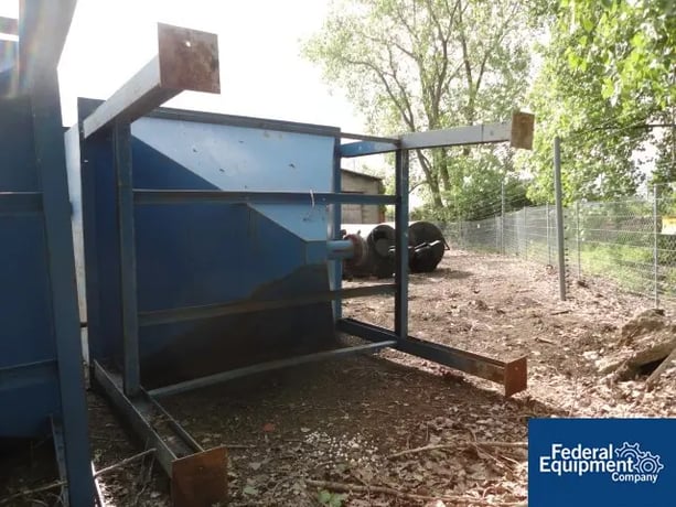 110" x 180" Weir Carbon Steel style float sink tank, 110" x 100" x 72" x 65" cone bottom chamber, on legs - Image 4