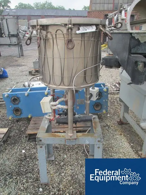 20 gallon B & G reactor, Stainless Steel, 20" dia.x 20" str.side, flat bolt on top, dish btm, 30 psi @ - Image 2