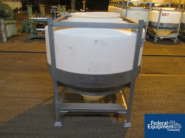 25 cu.ft., Tote Systems, Plastic, 48" dia. x 21" straight side, cone bottom, flat top, #209-25 - Image 2
