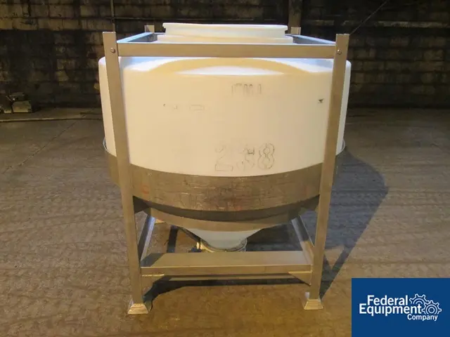 25 cu.ft., Tote Systems, Plastic, 48" dia. x 21" straight side, cone bottom, flat top, #209-25 - Image 4