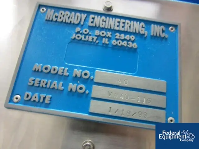 McBrady Engineering #40, Exterior Vial Washer/Dryer, #2792-2 - Image 2