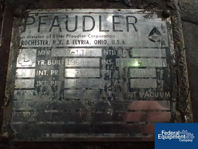 20 gallon Pfaudler reactor, #2856-10 - Image 8