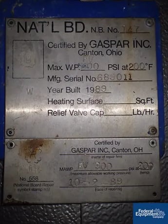 20 gallon Gaspar reactor, #2856-12 - Image 2