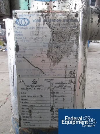 8" York #HSSSB113F-BSLRP-CRN, basket filter, 8" diameter x 18" deep, Stainless Steel, 150 psi @ 225&deg;F, #43225 - Image 4