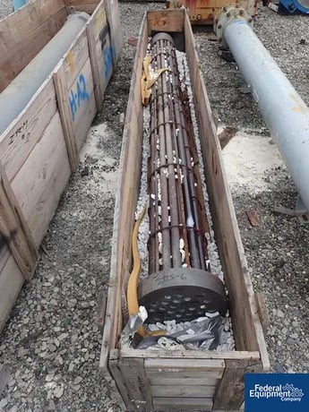 100 sq.ft., 75 psi shell, 75 psi tube, Union Carbide Karbate Heat Exchanger, (31) 1" diameter x 152" long - Image 4