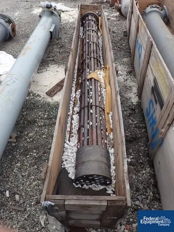 100 sq.ft., 75 psi shell, 75 psi tube, Union Carbide Karbate Heat Exchanger, (31) 1" diameter x 152" long - Image 5