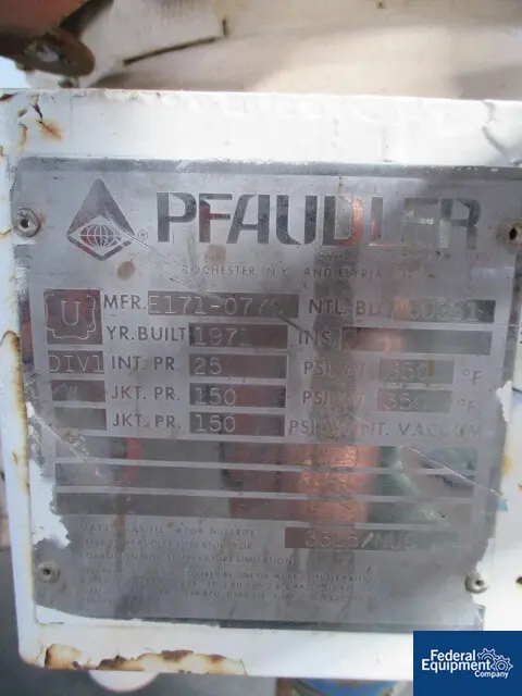 5 gallon Pfaudler, glass lined reactor, 25/150 psi, jacketed, reglassed by Pfaudler 1993, #2930-123 - Image 2