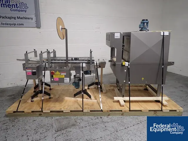 IMA #ES500BD, Bundler Wrapper, 30 bundles/min., infeed & outfeed conveyors, 19.5" W x 32" L x 8' H tunnel - Image 3