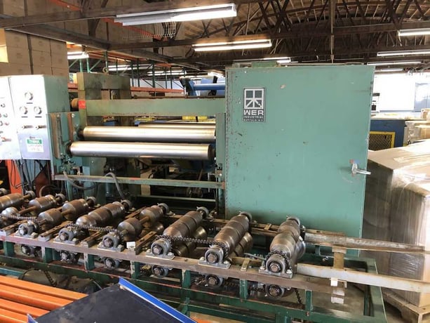Memco #50, embosser, 48" x .060", 50 ton hydraulic pressure, 60" passline rolls - Image 1