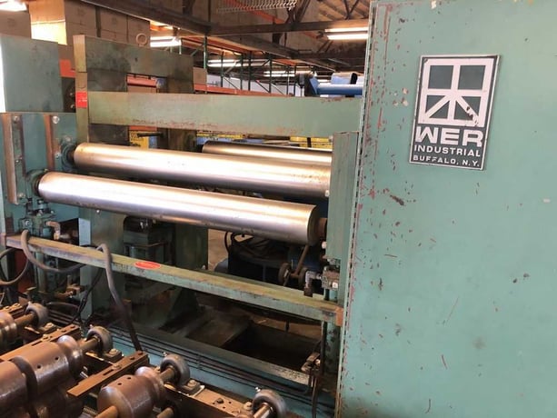 Memco #50, embosser, 48" x .060", 50 ton hydraulic pressure, 60" passline rolls - Image 7