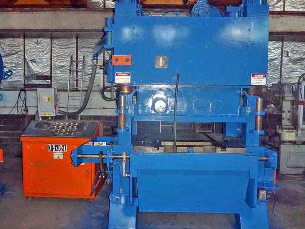 100 Ton, Oak #FP3-54-1152, fin press line, 1.5" stroke, 9" Shut Height, 51" x48" die area, 5" bolster - Image 10