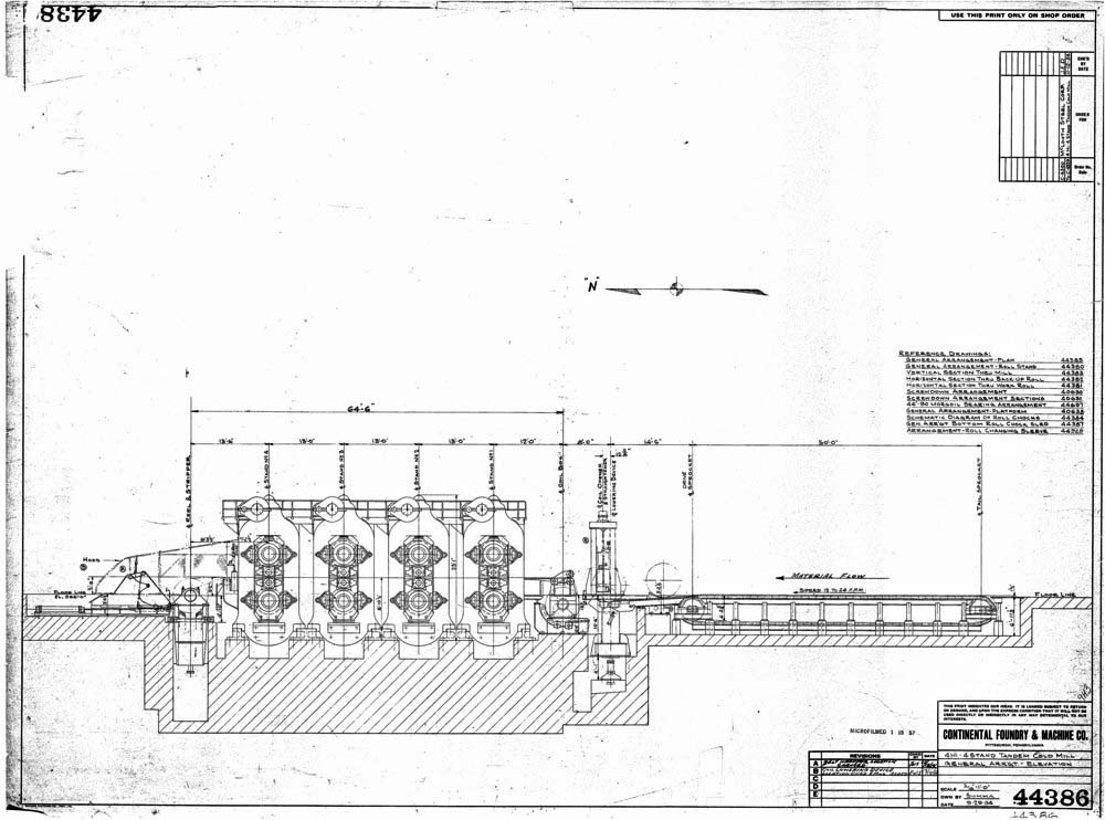 21"/53" x 60" Continental, tandem cold rolling mill, 4 Hi 4 Stand, 30"-53" width, 50"-72" OD, 24" ID - Image 1