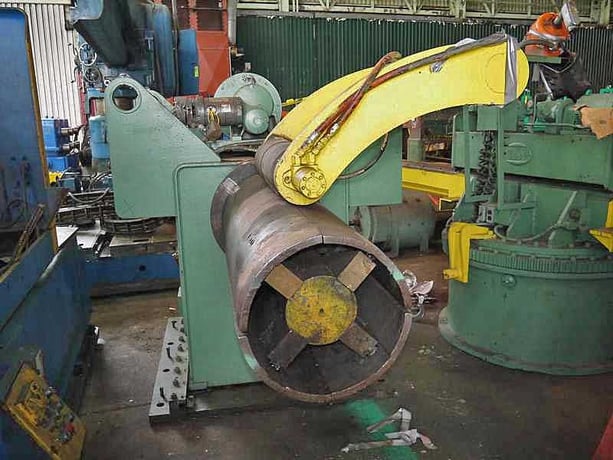 20000 lb. Forte, mandrel type uncoiler, 52" capacity, 20"-24" ID, 64" O.D., 58" face mandrel, Wichita air - Image 2