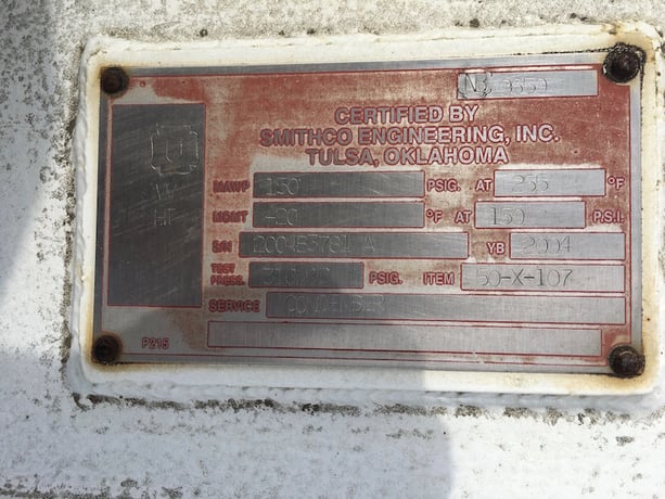 4600 sq.ft., 150 psi, Smithco, Ethanol condensor, 255°F., 2004, #108889 - Image 2