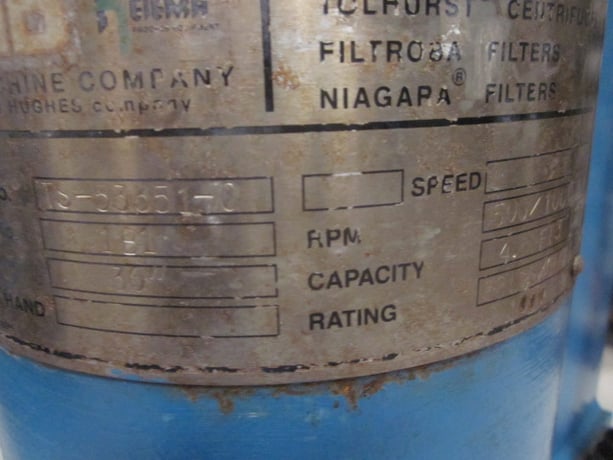 30" x 12" Ketema #Centerslung, 3/1.5 HP, 1760 RPM, perforated bowl, basket type, motor drive, #101171 - Image 3