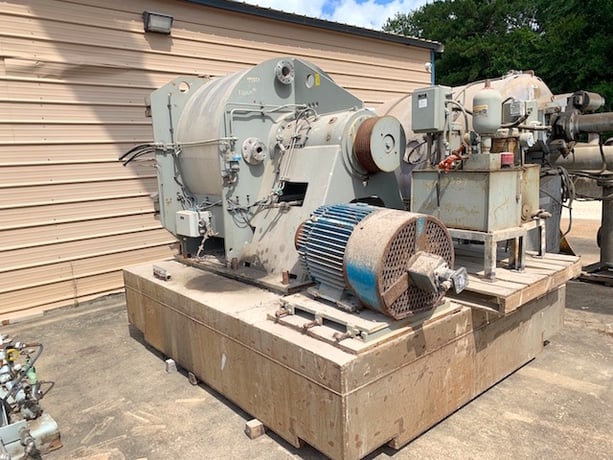 49.2" x 377" Krauss Maffei #HZ125/3.2Si, 100 HP, 1775 RPM, peeler type, motor drive, #99327 - Image 1