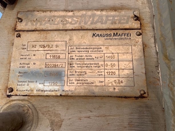 49.2" x 377" Krauss Maffei #HZ125/3.2Si, 100 HP, 1775 RPM, peeler type, motor drive, #99327 - Image 5